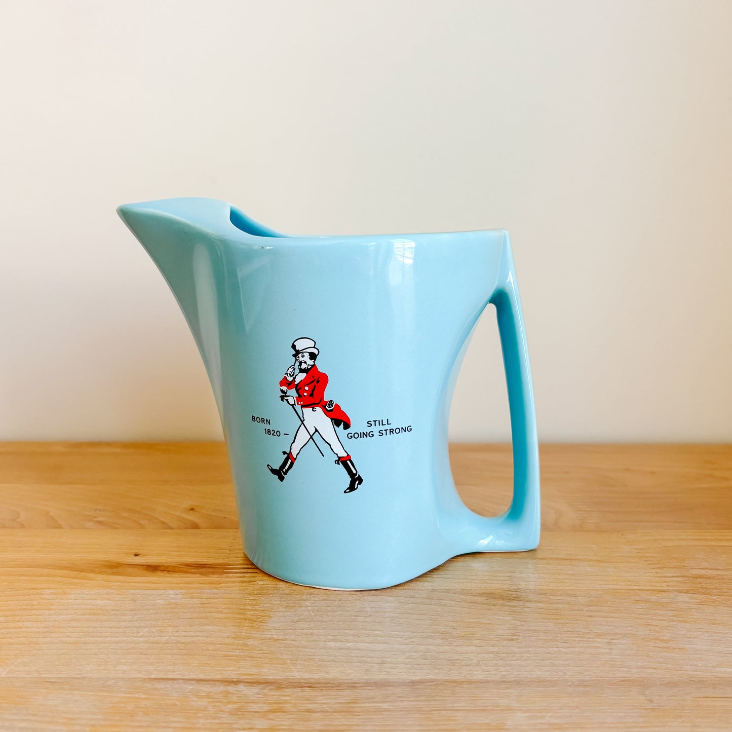 Johnnie Walker Duck Egg Blue Whisky Ceramic Pitcher