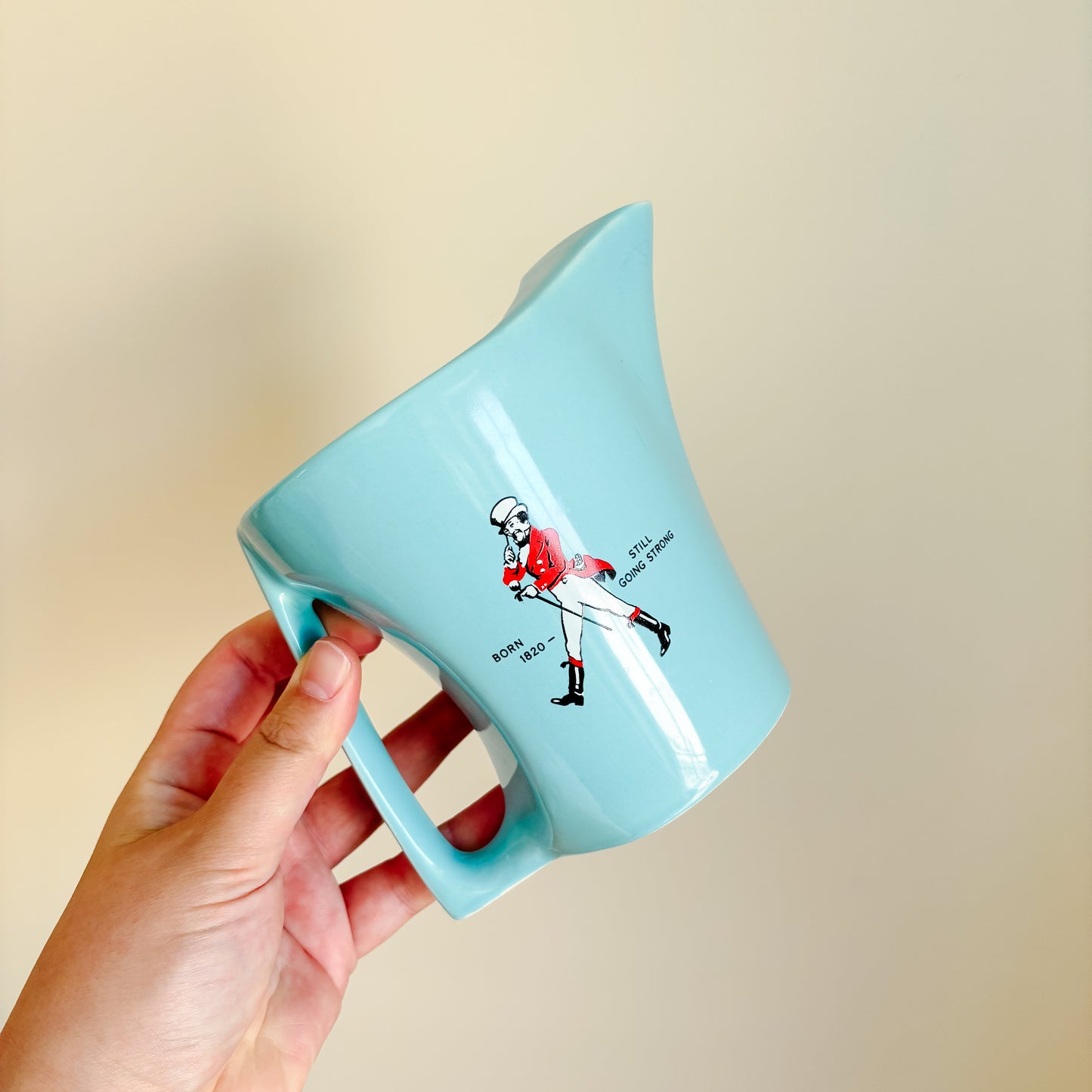 Johnnie Walker Duck Egg Blue Whisky Ceramic Pitcher