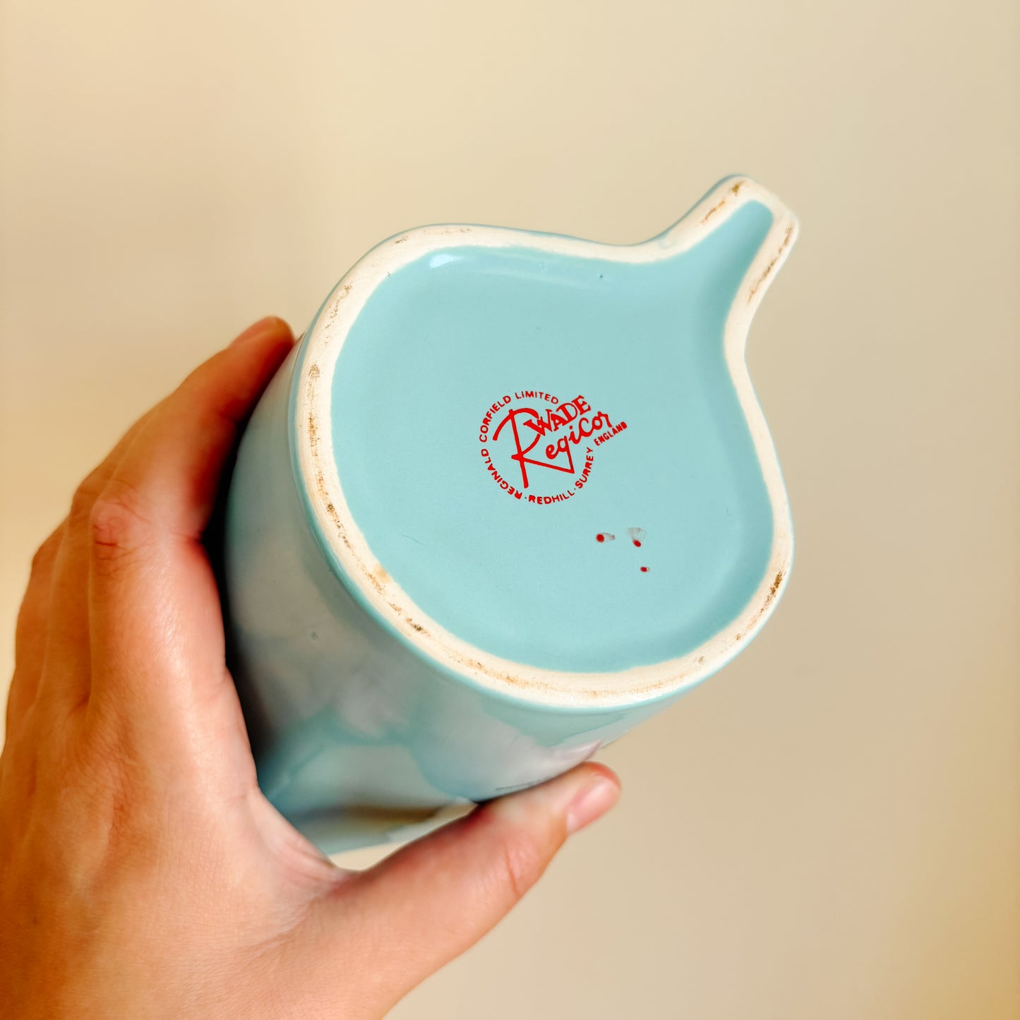 Johnnie Walker Duck Egg Blue Whisky Ceramic Pitcher