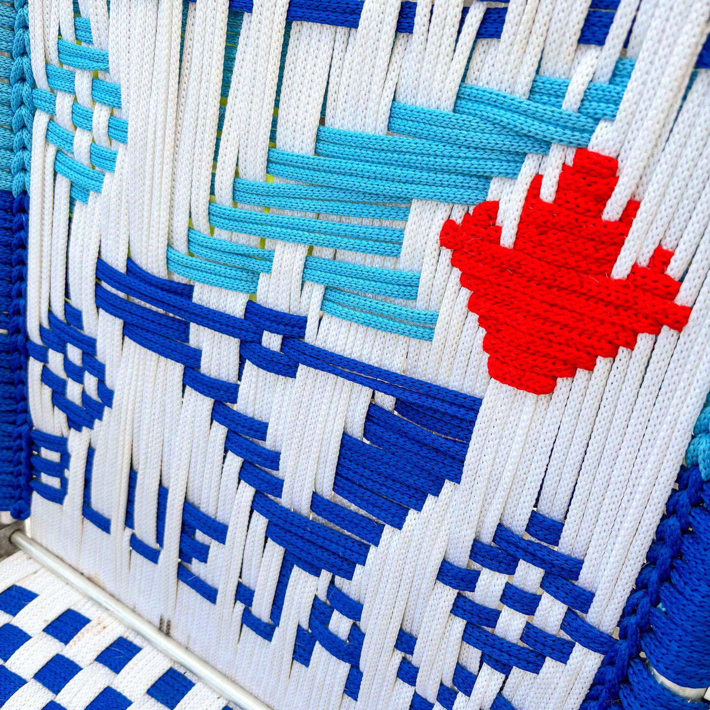 Handmade Toronto Blue Jays Macrame Lawn Chairs - Set of 2