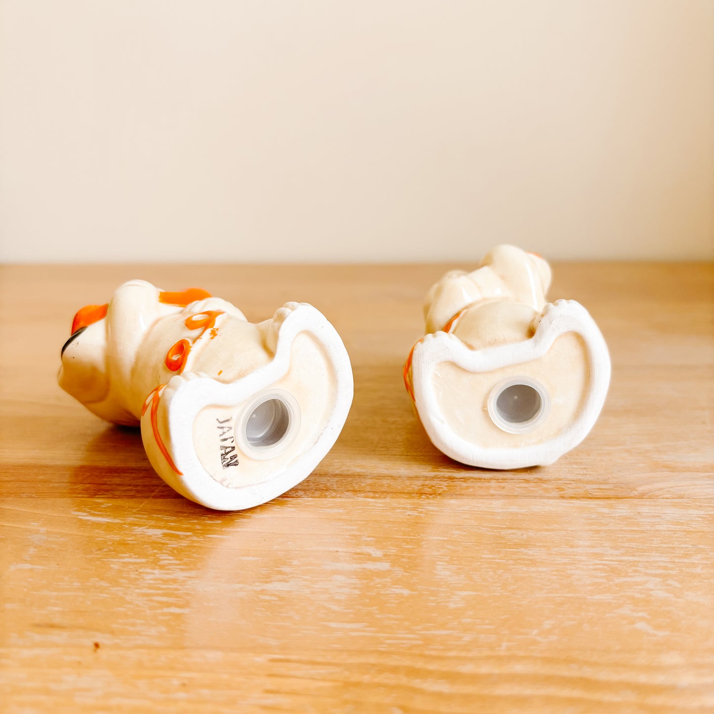 Salt & Pepper Shakers - Ceramic Dogs on the Phone