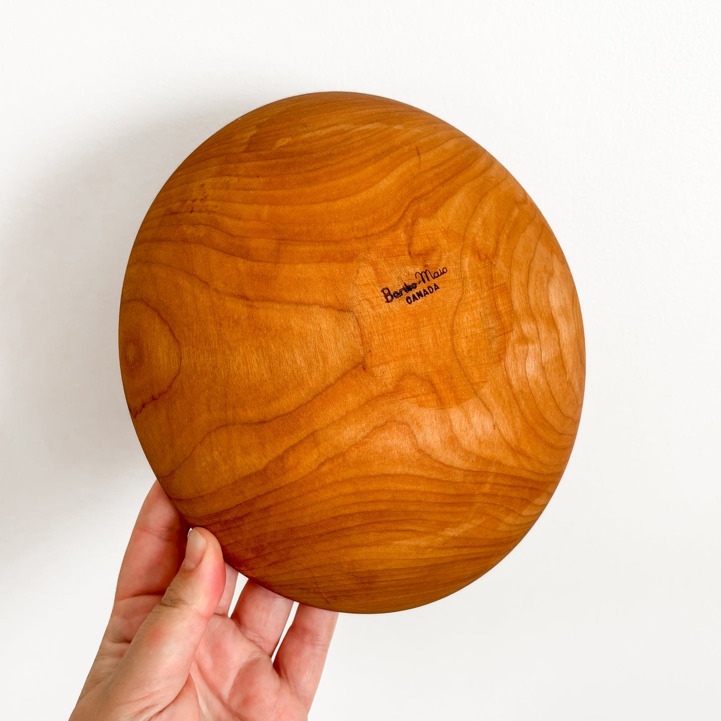 Midcentury Baribocraft Baribo-Maid Wooden Mixing Bowl (Medium Size)