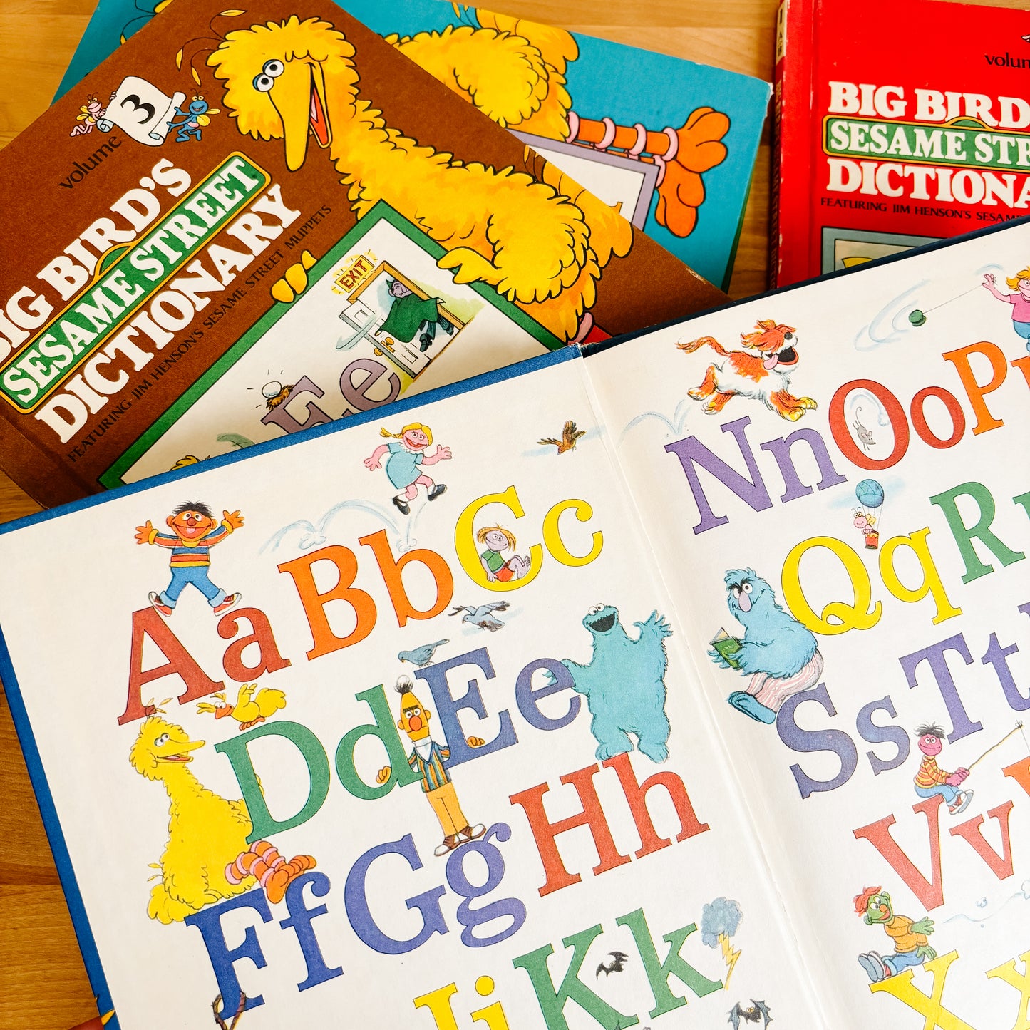 Big Bird's Sesame Street Dictionary Books 1981 (Complete Set Vols. 1-8)