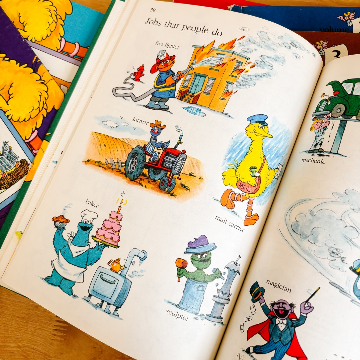 Big Bird's Sesame Street Dictionary Books 1981 (Complete Set Vols. 1-8)