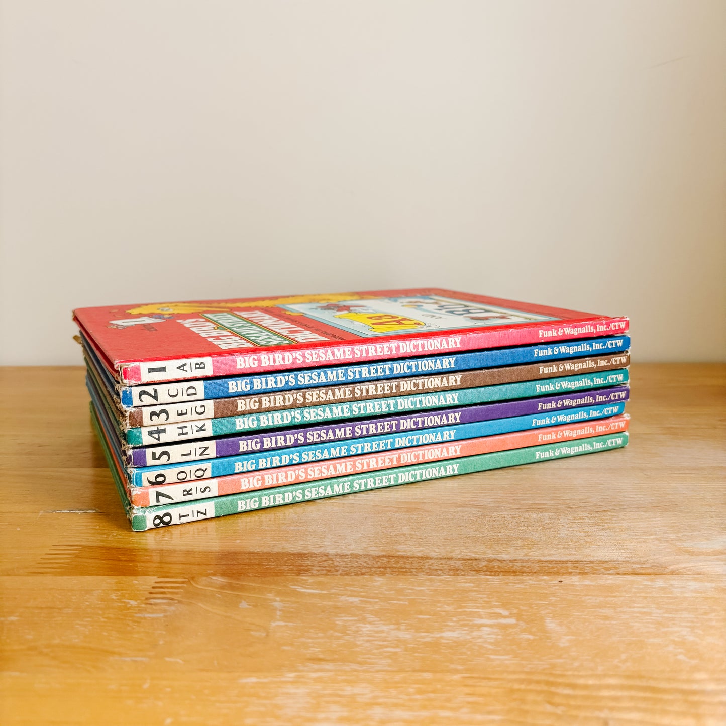 Big Bird's Sesame Street Dictionary Books 1981 (Complete Set Vols. 1-8)
