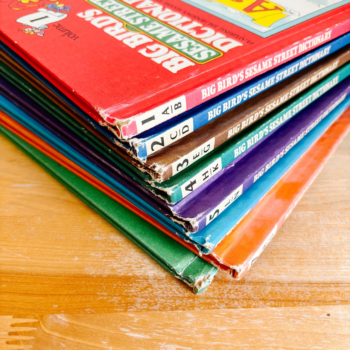 Big Bird's Sesame Street Dictionary Books 1981 (Complete Set Vols. 1-8)