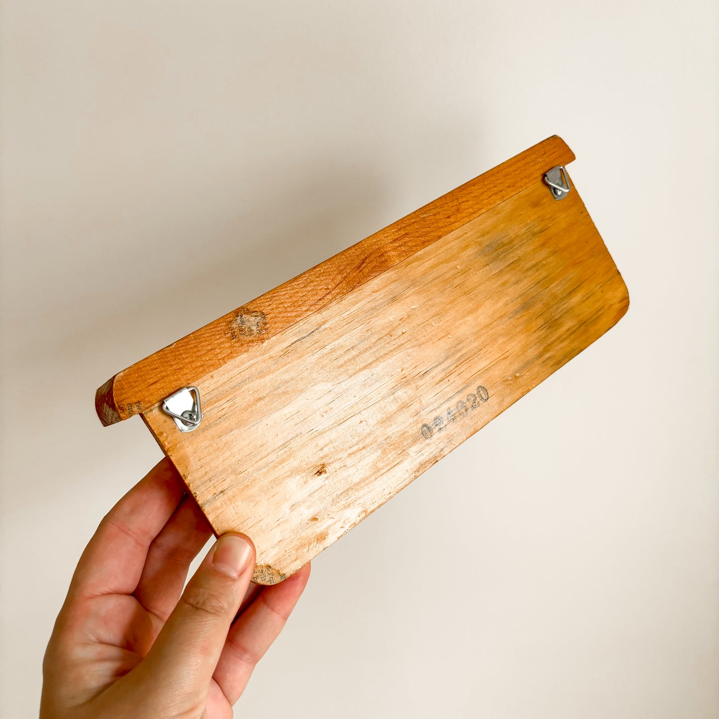 Mini Wooden Wall Shelf with Peg Hooks