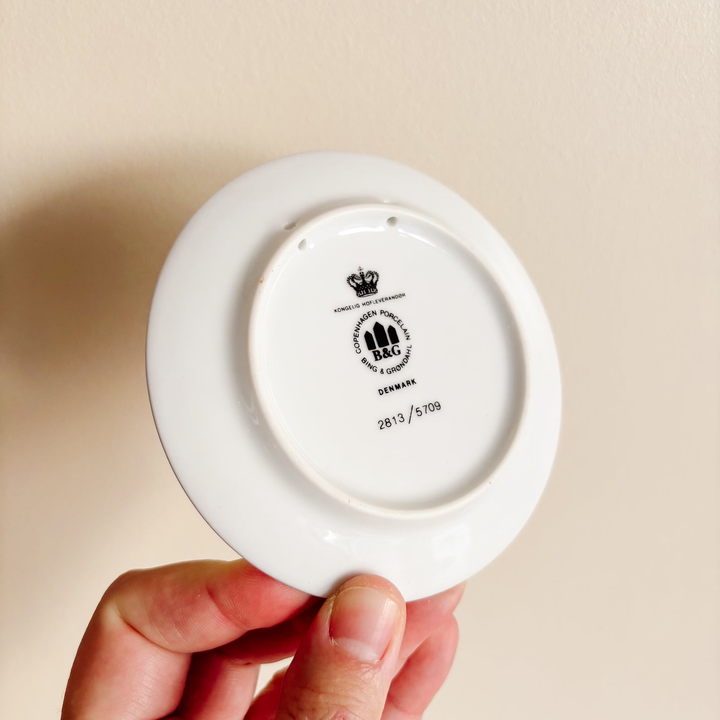 Bing & Grondahl Denmark Porcelain Plate with Festive Design