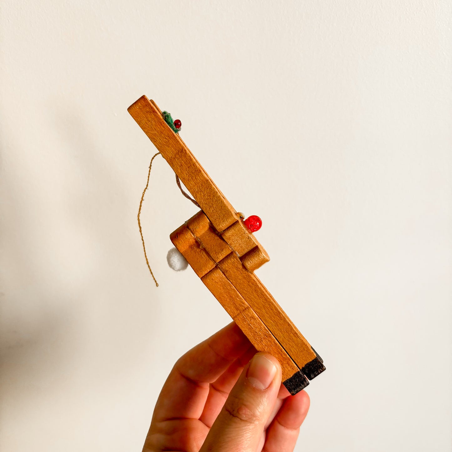 Ornament - Handmade Clothespin Christmas Reindeer (set of 3)