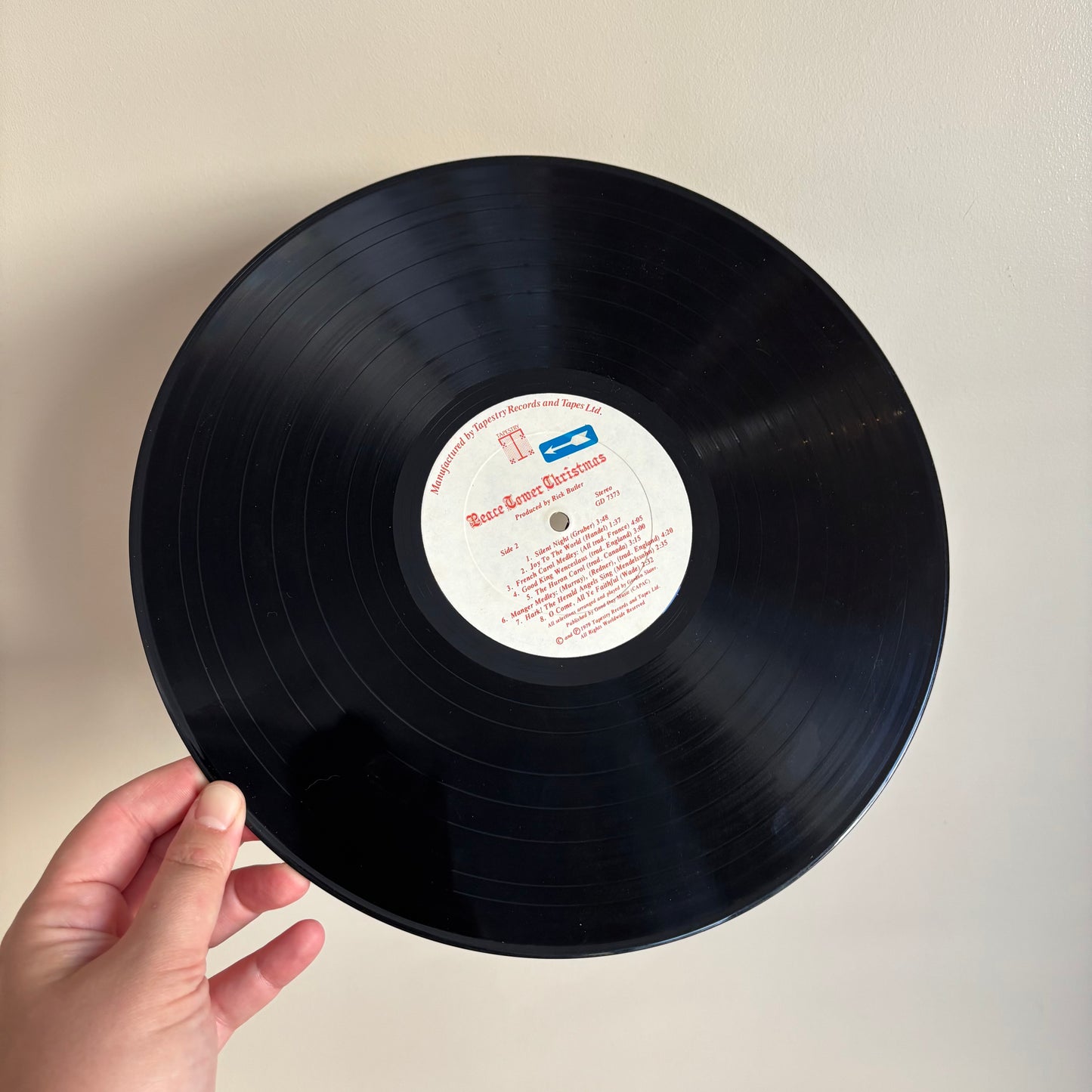 Holiday Record - Gordon Slater "Peace Tower Christmas" (1979)