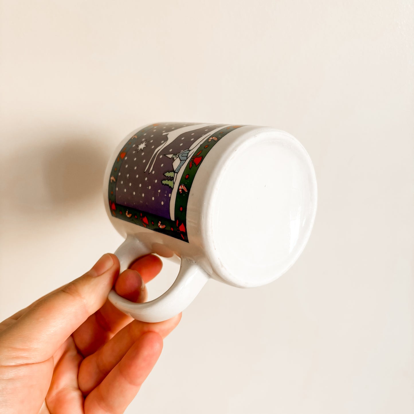 Holiday Mug - Blue Snowy Night Reindeer