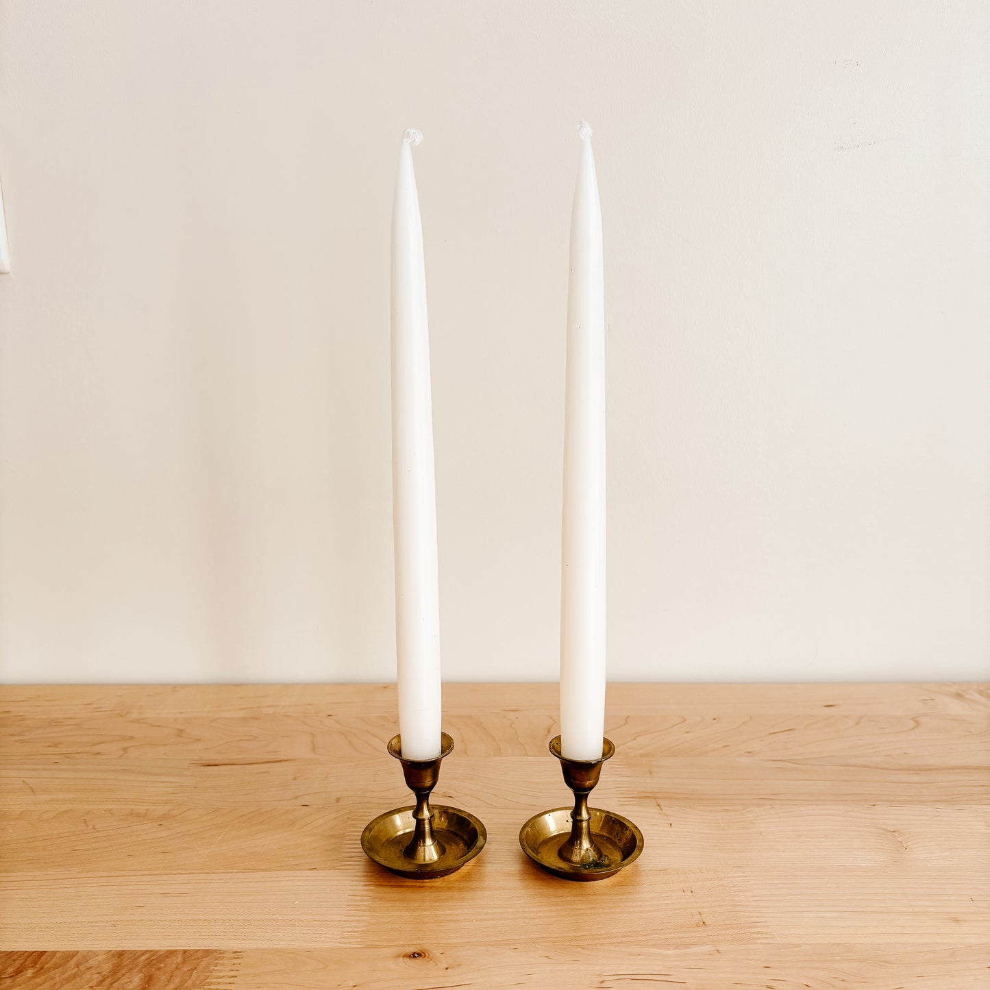 Vintage Brass Taper Candle Holders (2.5")
