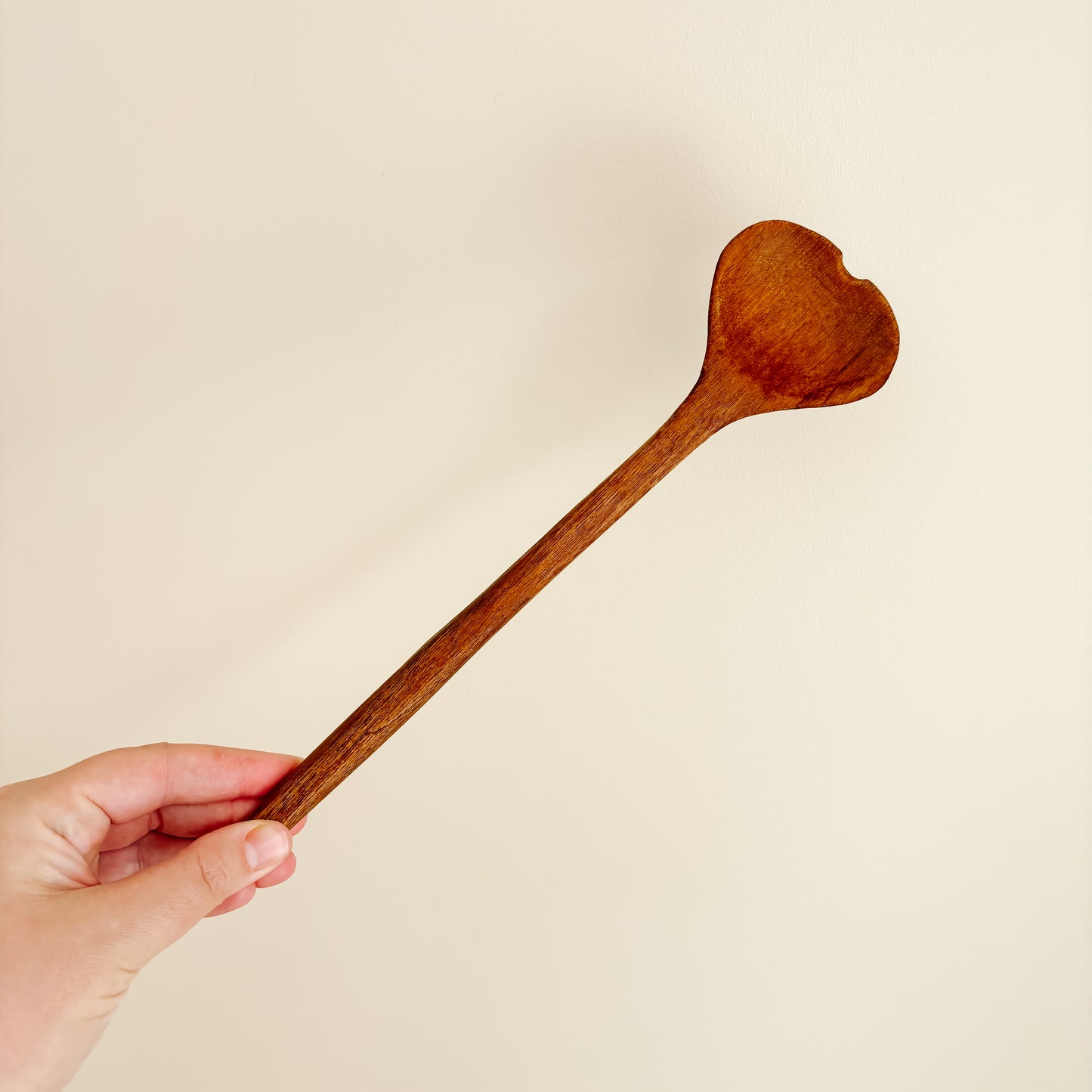 Midcentury Wooden Salad Utensils Serving Set