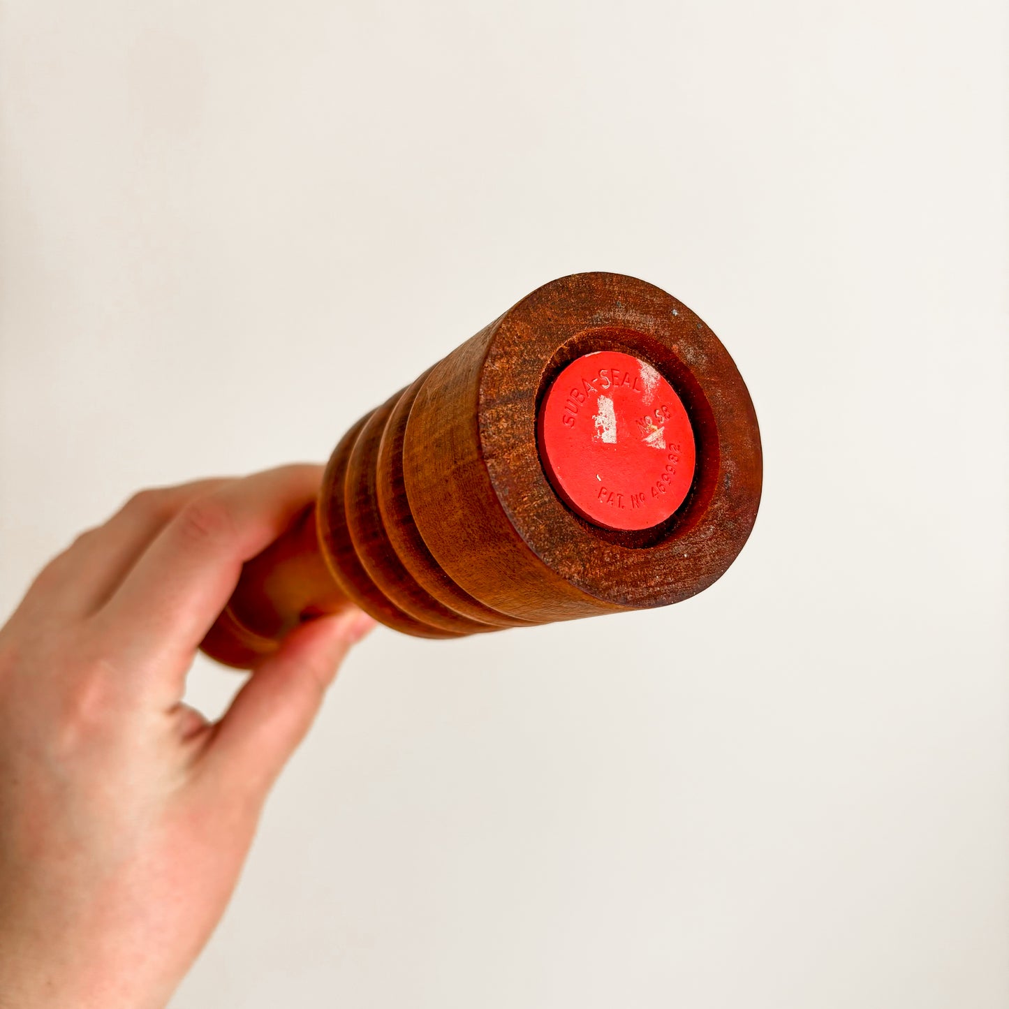 Vintage Baribocraft Maple Wood Salt Shaker (9.5")