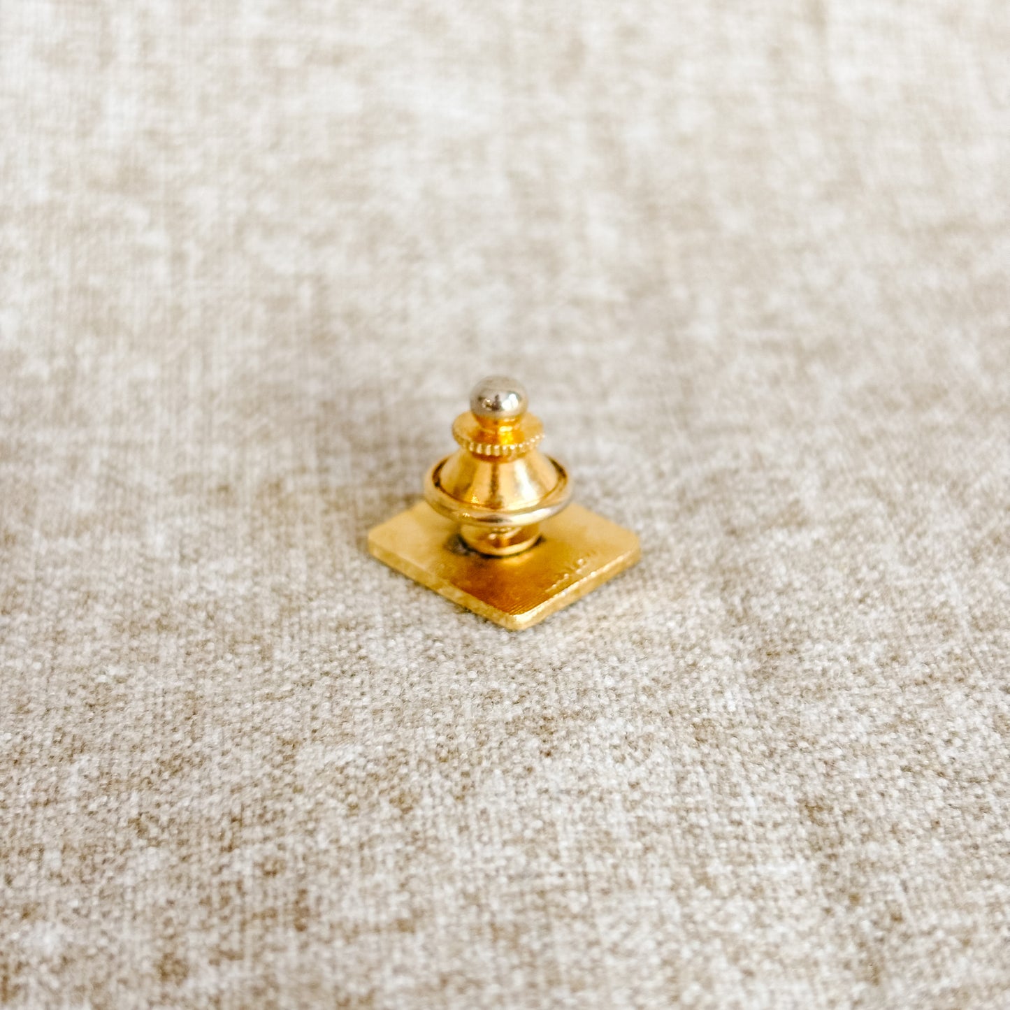 McDonald's Pin - White and Gold Hamburger University Logo - Vintage 1980s