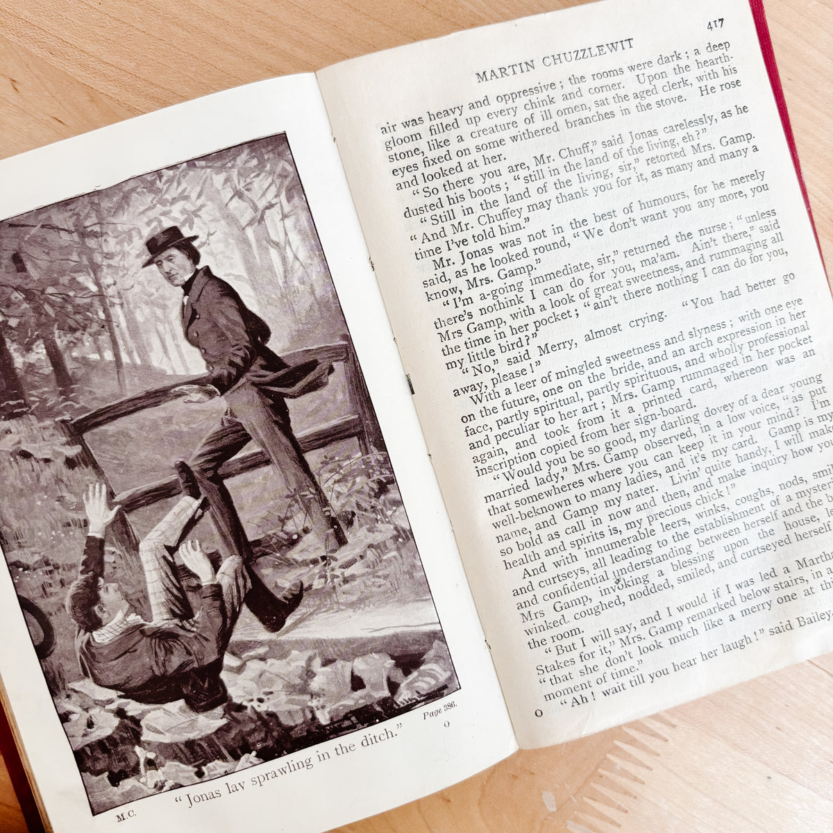 Antique Book - Collins Clear Type Press - Charles Dickens, Martin Chuzzlewit (1920s)