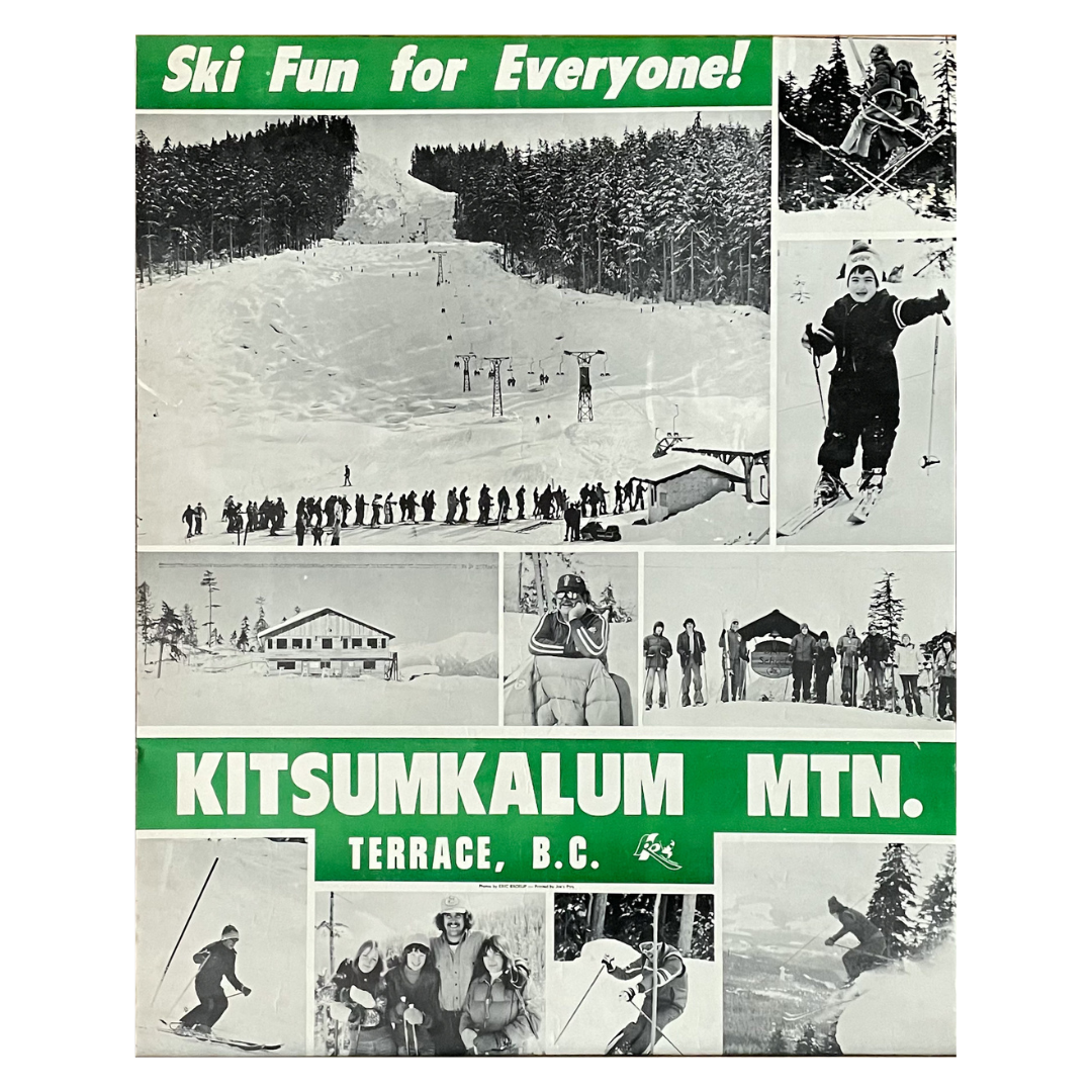 Vintage Poster - 1980s Promo Poster for Kitsumkalum Mountain, Terrace BC