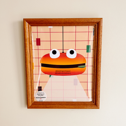 The Burger Lamp 8x10 Print - Mad Love Creative x Dwelling on the Past Exclusive Collab