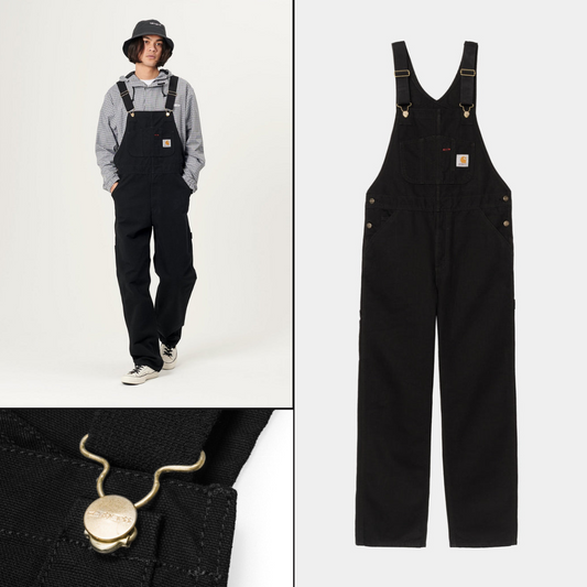 Carhartt Work in Progress Bib Overall - Black Dearborn Canvas 31x32