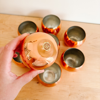 Vintage Coppercraft Guild Copper Roly Poly Cups (set of 4)