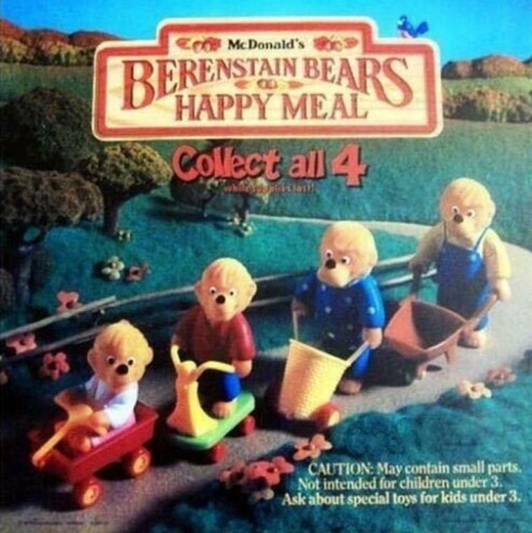 Happy Meal Toy - Berenstain Bears Papa Bear - New in Package 1987