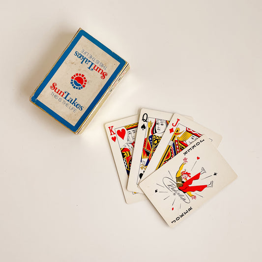 Vintage Sun Lakes Arizona Deck of Playing Cards in Box