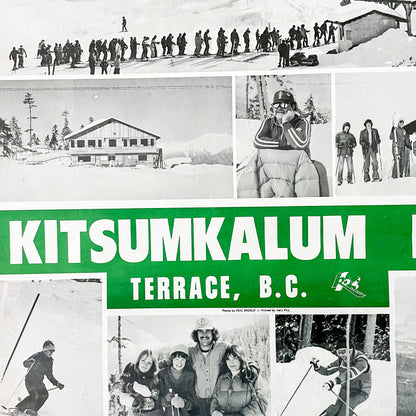 Vintage Poster - 1980s Promo Poster for Kitsumkalum Mountain, Terrace BC