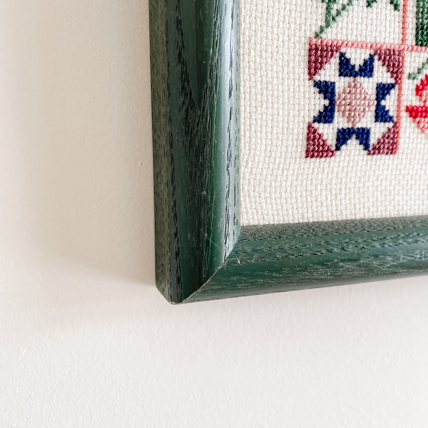 Large Americana Cross-Stitch Needlework Sampler (1992)