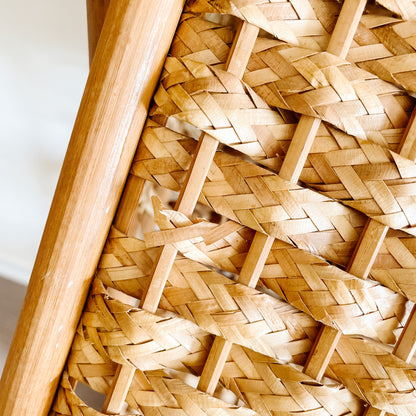 Boho Bamboo Rattan and Wicker Shelving Unit