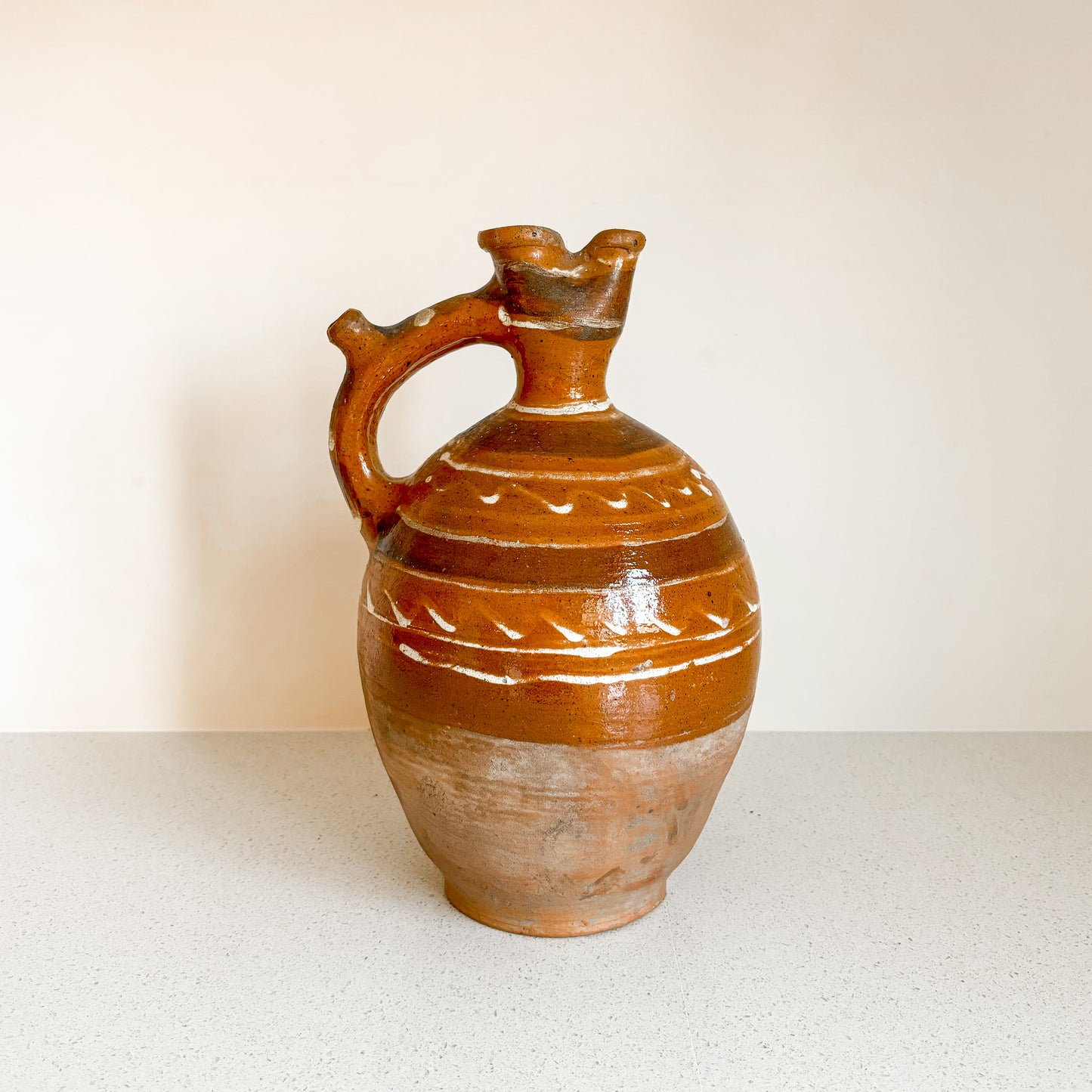 Redware Terracotta Oil Jug