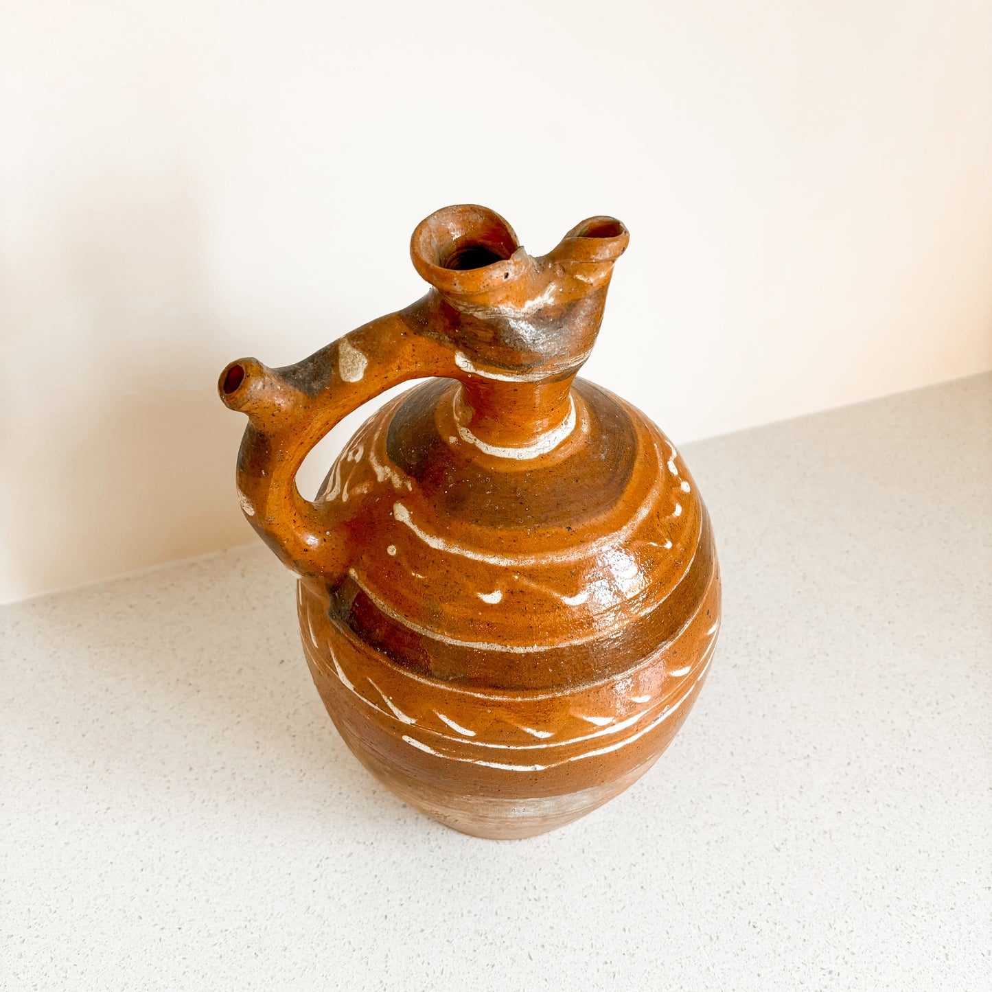 Redware Terracotta Oil Jug