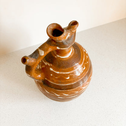 Redware Terracotta Oil Jug