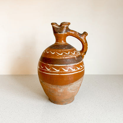 Redware Terracotta Oil Jug