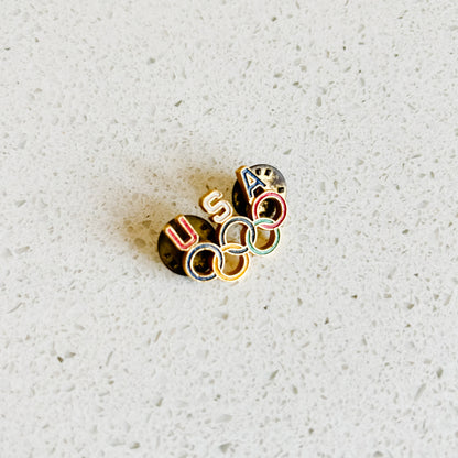 1976 Olympics USA Rings Lapel Pin