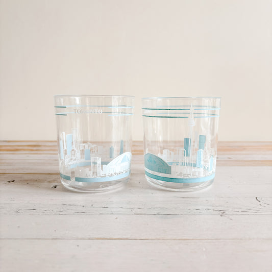 1990s Acrylic Toronto Skyline Tumblers (set of 2)