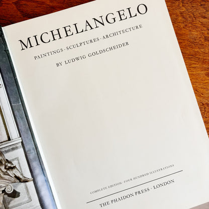 Michaelangelo by Ludwig Goldscheider Phaidon Press Hardcover (1964)