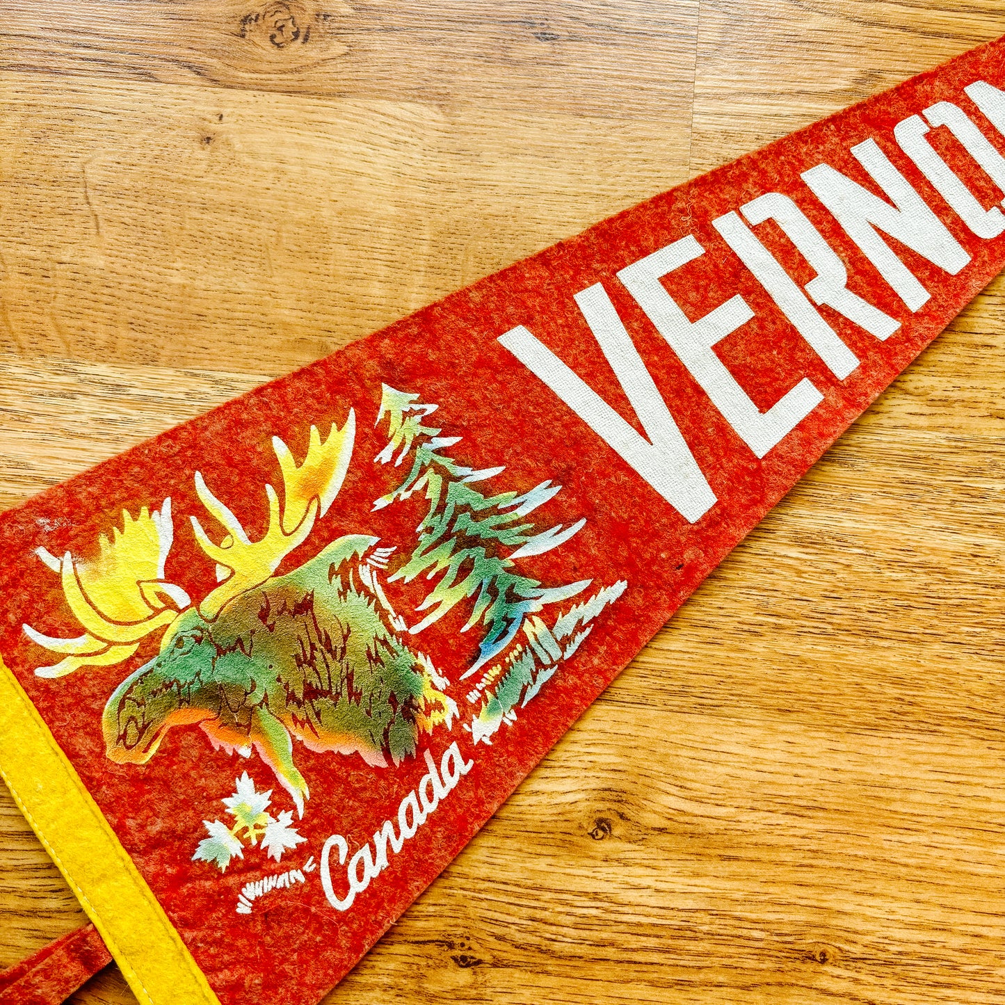 Vernon British Columbia Red Felt Pennant