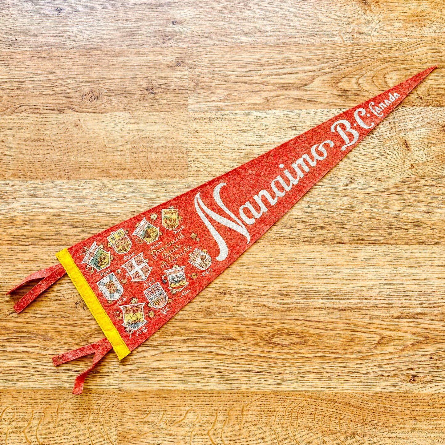 Nanaimo British Columbia Red Felt Pennant