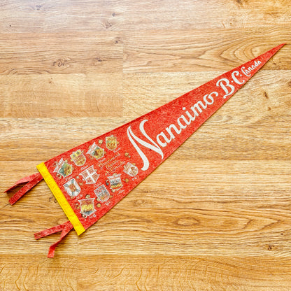 Nanaimo British Columbia Red Felt Pennant