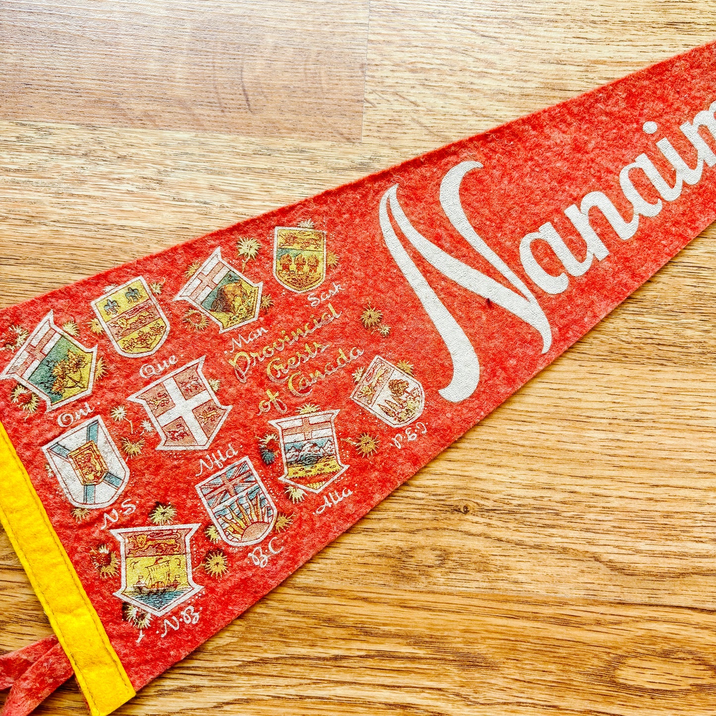 Nanaimo British Columbia Red Felt Pennant