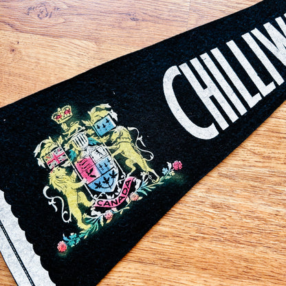 Chilliwack British Columbia Black Felt Pennant