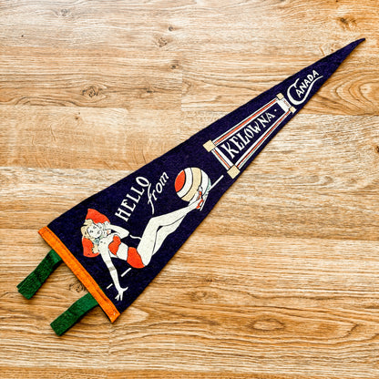 Kelowna British Columbia Navy Felt Pennant