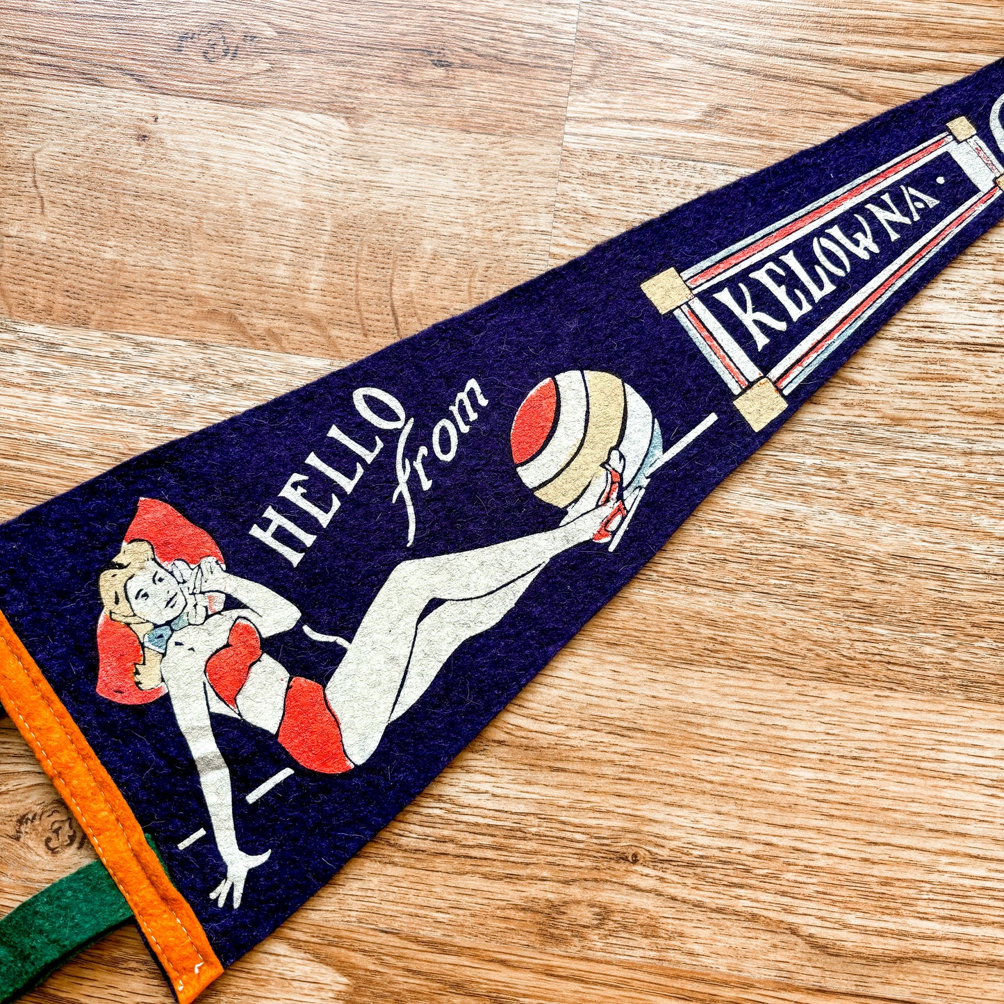 Kelowna British Columbia Navy Felt Pennant