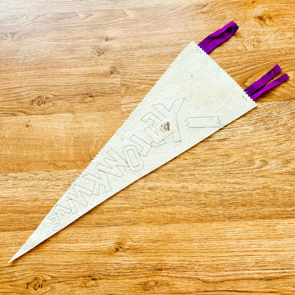 Yellowknife Northwest Territories White and Purple Felt Pennant