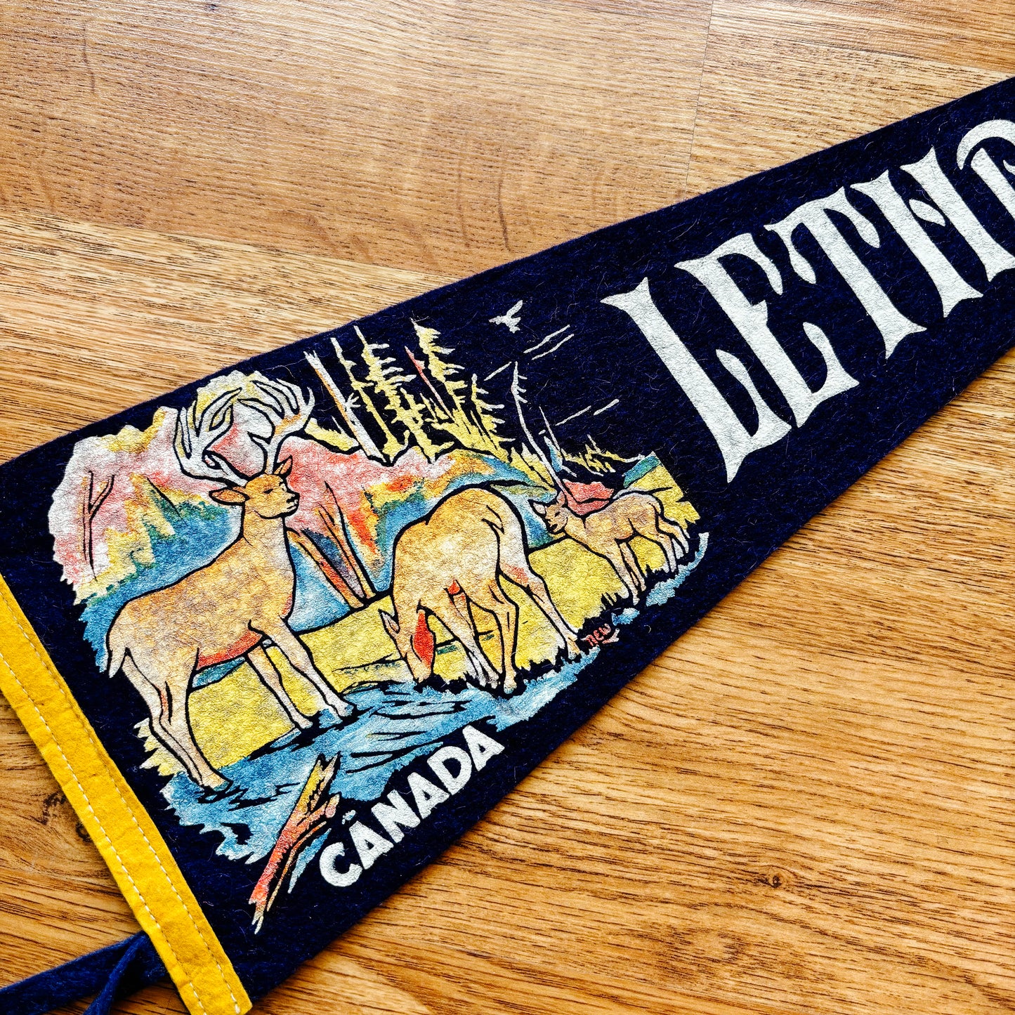 Lethbridge Alberta Navy Felt Pennant