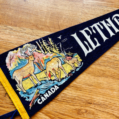 Lethbridge Alberta Navy Felt Pennant