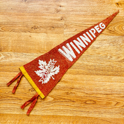 Winnipeg Manitoba Red Felt Pennant