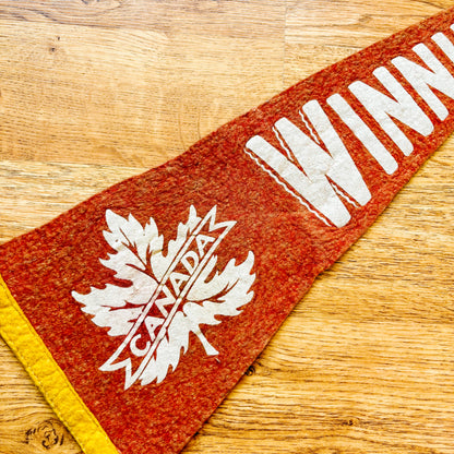 Winnipeg Manitoba Red Felt Pennant