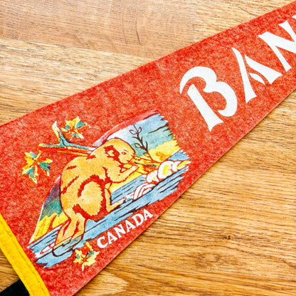 Banff Alberta Red Felt Pennant