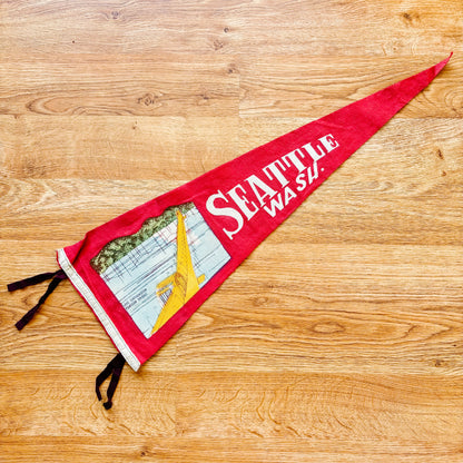 Seattle Washington Red Felt Pennant